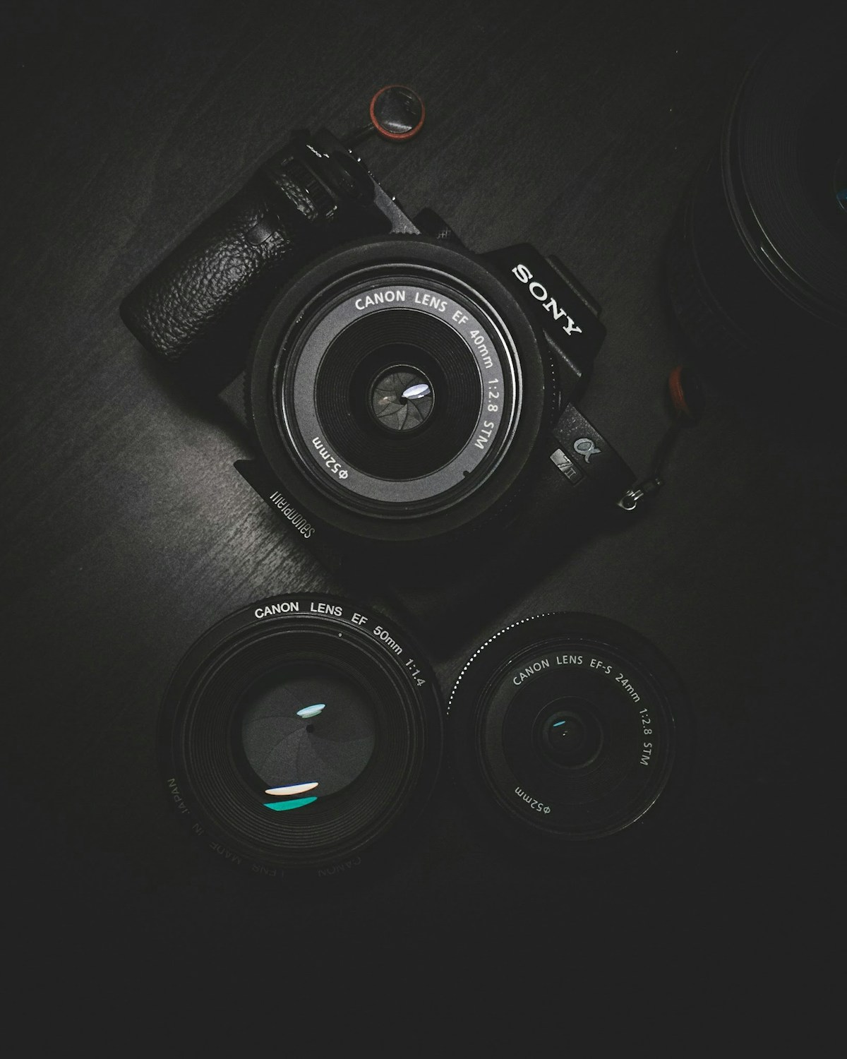 Close-up of a premium camera lens on a mirrorless body